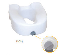 Premium Plastic Elevated, Reg./Elongated Toilet Seat with Lock